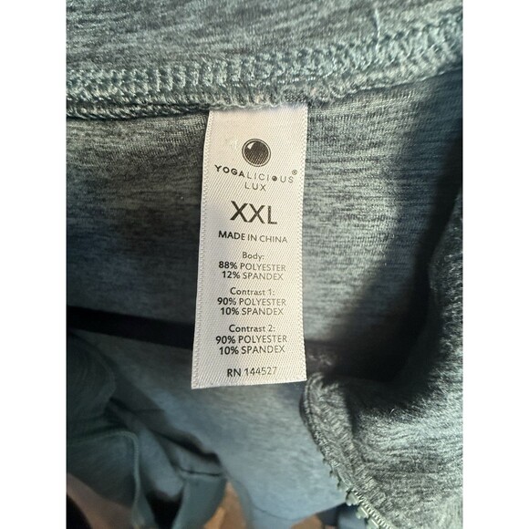 Yogalicious Athletic Jacket Women's XXL Green Full Zip Long Sleeve Mock Neck - Picture 9 of 10
